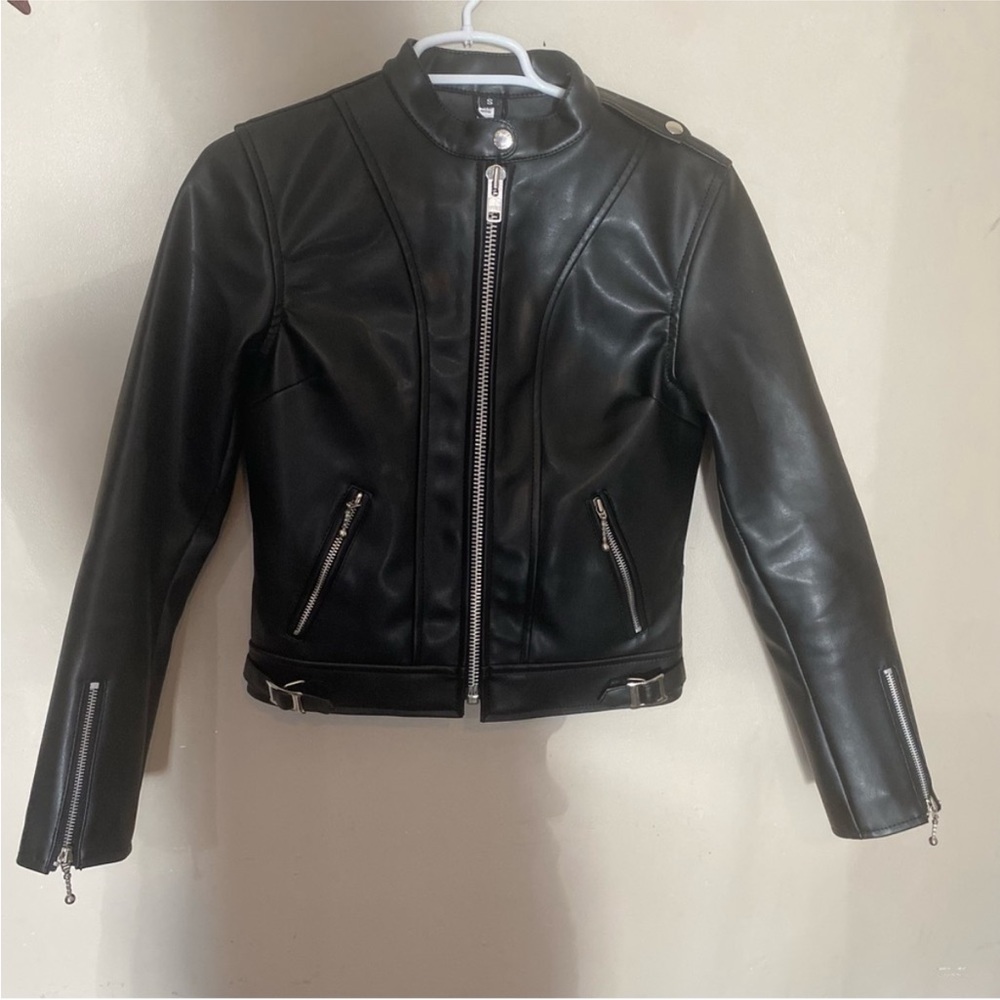 Women’s vegan leather jacket size small Straight To Hell brand